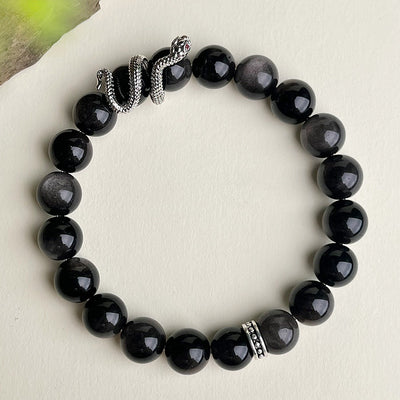 Pulsera de Obsidiana Nevada – Energía Renovada y Protección Espiritual