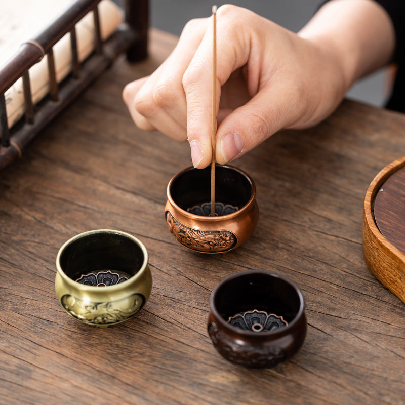 Mini Quemador de Incienso de Cobre – Armonía y Energía Sagrada