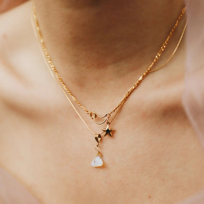 Zen Necklace Pendant with Colorful Cubic Zirconia – Light, Harmony and Inner Elegance