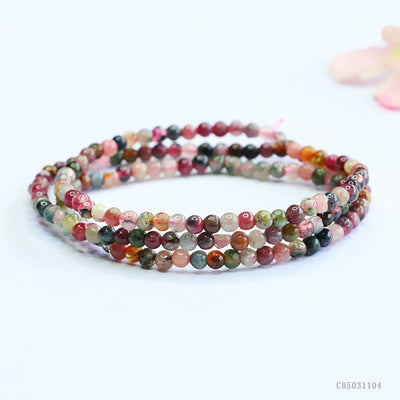 Equilibra tu energía: Pulsera multicircular de turmalina natural