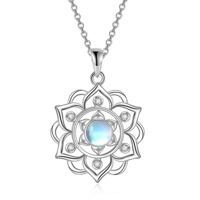 Collar loto en plata 925, diseño versátil y espiritual