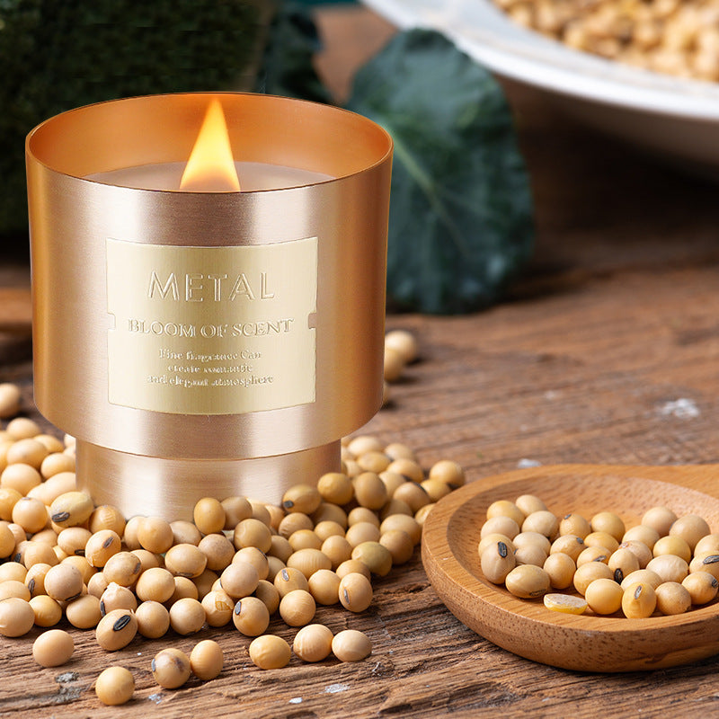 Vela de Aromaterapia en Taza Metálica – Fragancia, Energía y Bienestar