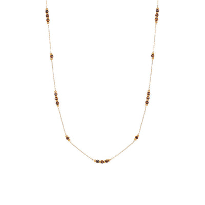 Collar de Ámbar y Oro: Brillo Natural y Elegancia Femenina