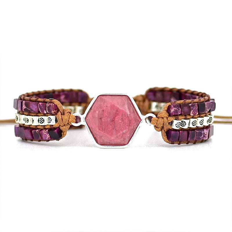 Pulsera de Rodonita Natural – Amor propio y equilibrio emocional