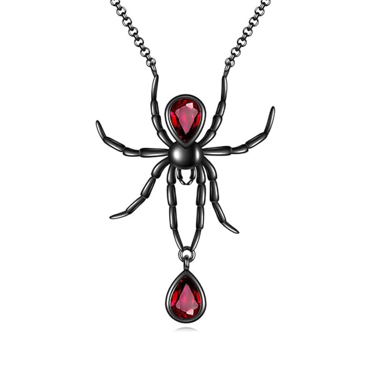 Collar de plata 925 con colgante de araña gótica