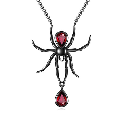 Collar de plata 925 con colgante de araña gótica