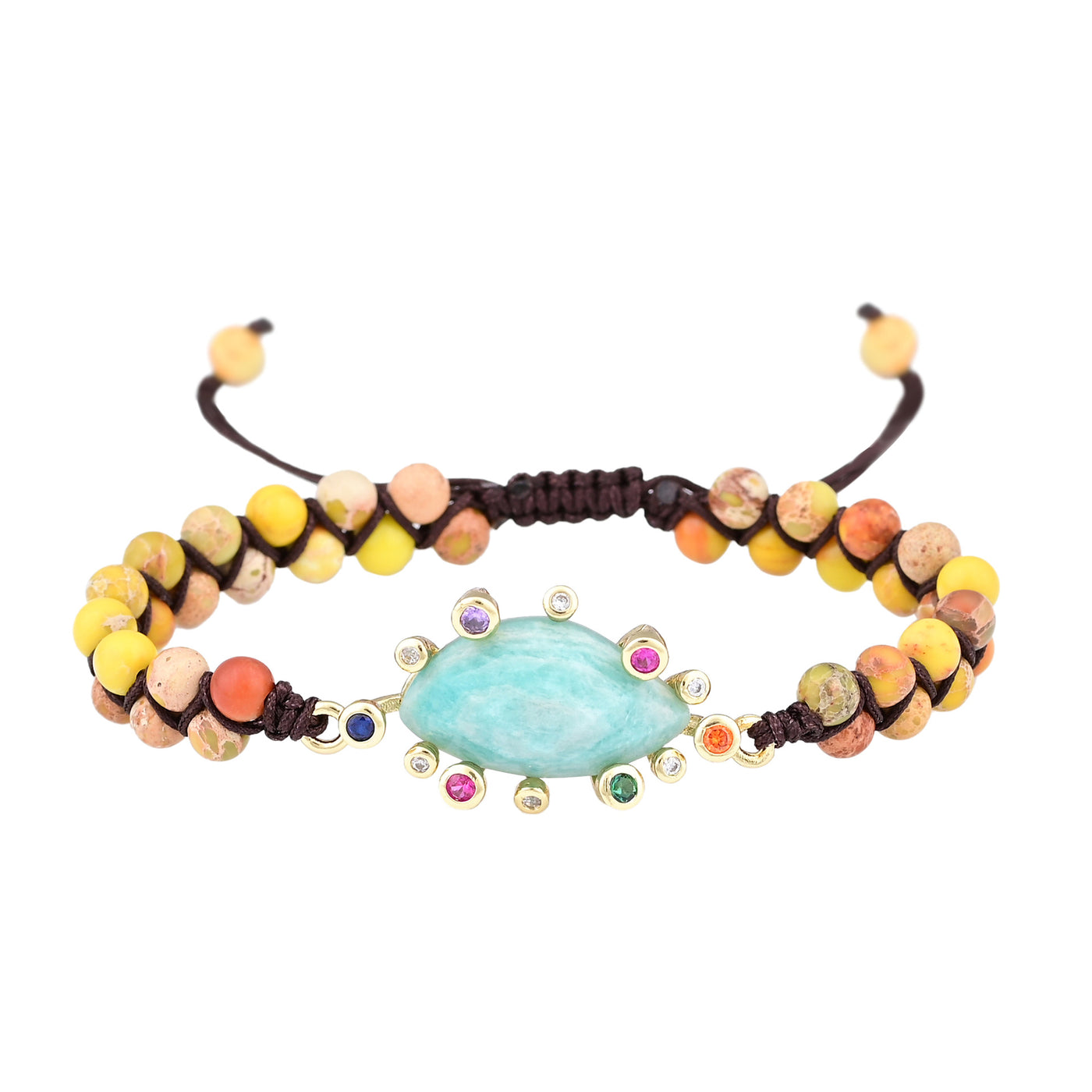 Pulsera de Amazonita con Cristales Multicolores