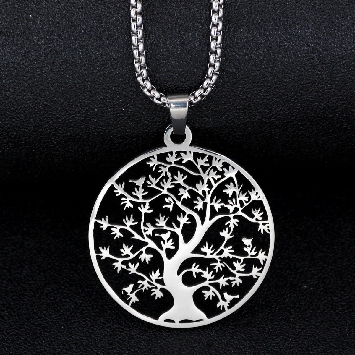 Collar Árbol de la Vida Zen de Acero Titanio – Fortaleza, Energía y Renacimiento Interior