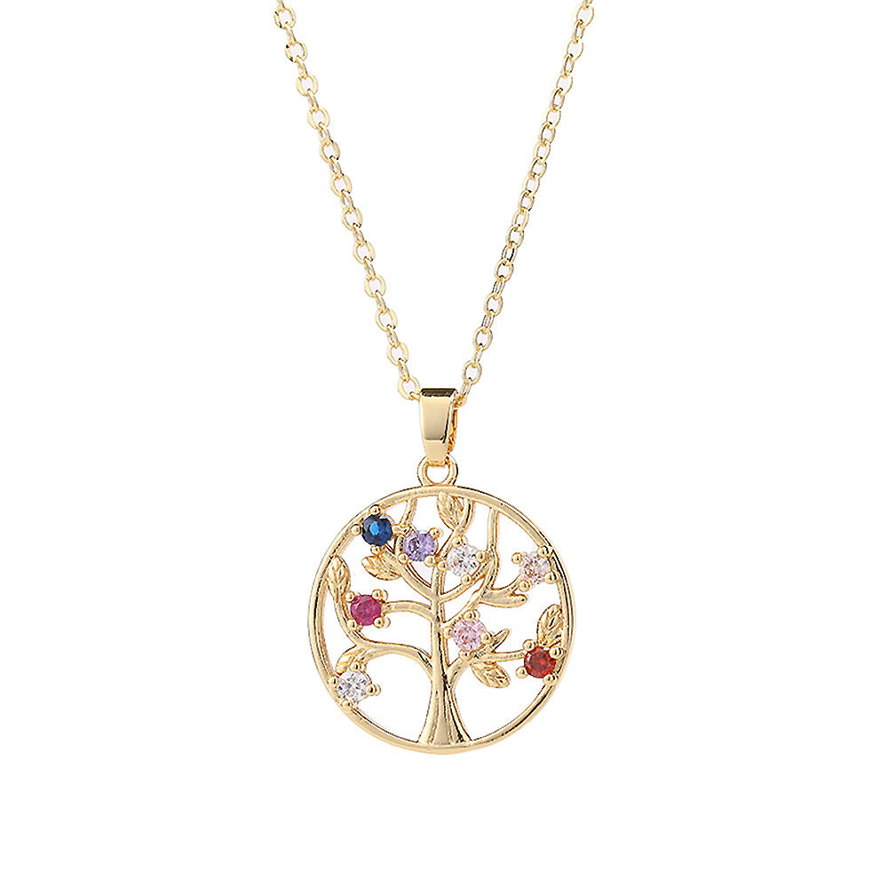 Collar Árbol de la Vida Zen con Circonitas de Colores – Luz, Alegría y Energía Positiva