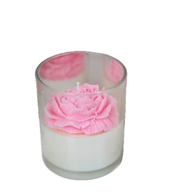 Vela de Aromaterapia de Cera de Soja con Flor de Peonía – Belleza, Calma y Energía Amorosa