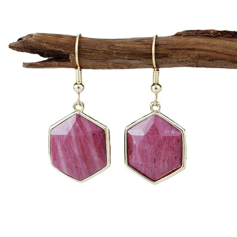 Armoniza Tu Energía y Confianza con Pendientes de Rodonita Natural