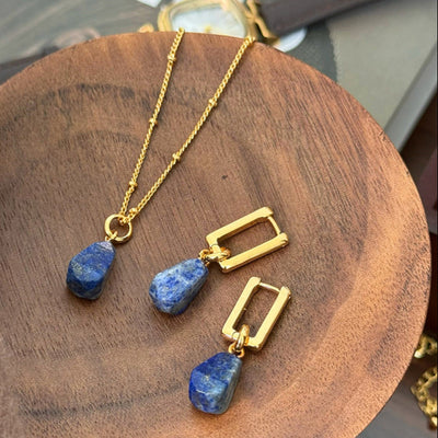 Collar y Pendientes de Aventurina Azul: Armonía y Sofisticación Espiritual