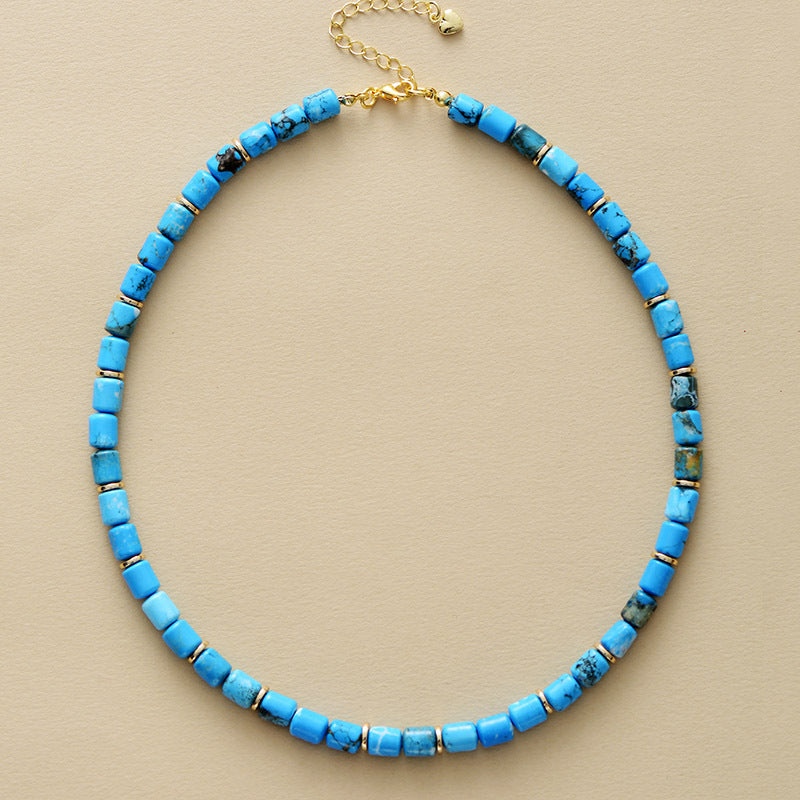 Atracción y Serenidad: Collar Corto de Turquesa para Bienestar Diario