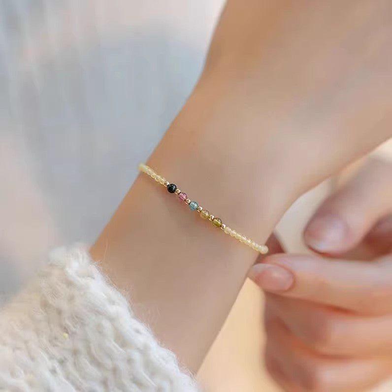 Pulsera de citrino y turmalina: activa tu prosperidad y energía positiva