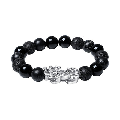 Pulsera Abundancia Sagrada de Obsidiana Nevada – Armoniza Tu Energía y Atrae Riqueza