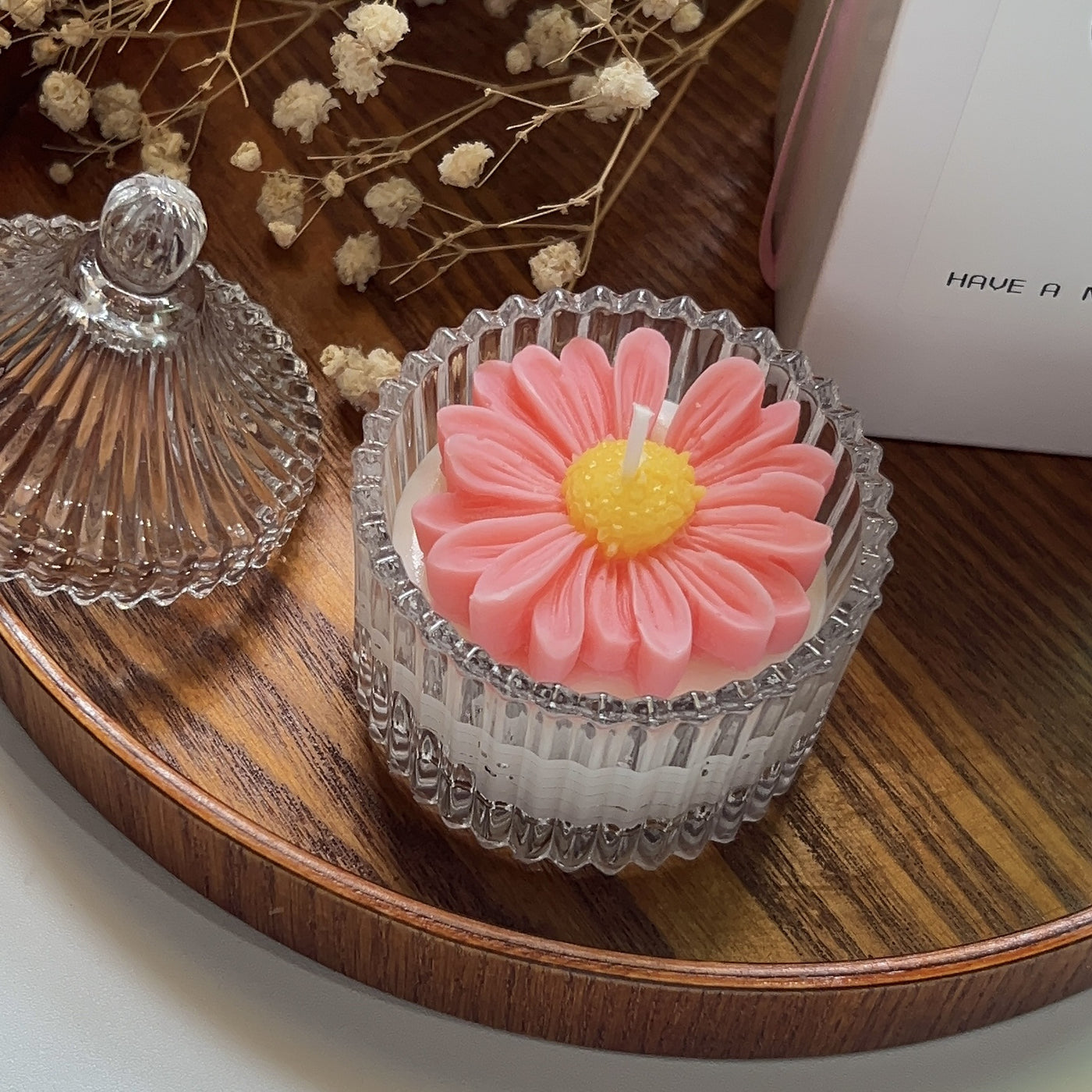 Vela de Aromaterapia con Fragancia de Margaritas – Luz, Frescura y Energía Positiva