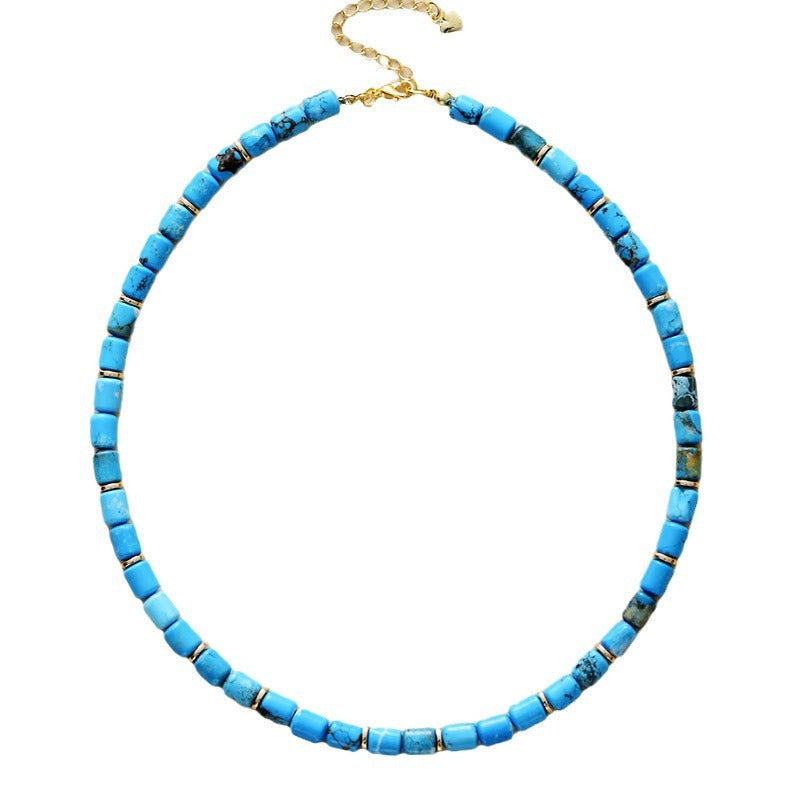 Atracción y Serenidad: Collar Corto de Turquesa para Bienestar Diario
