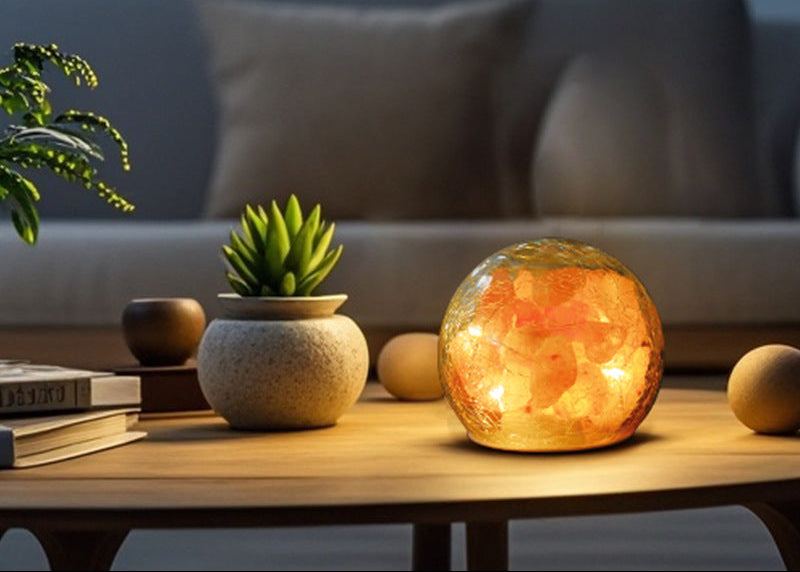 Lámpara de Sal del Himalaya Floral – Luz Natural de Armonía y Energía Positiva
