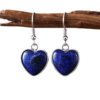 Pendientes corazón de piedra natural: amor, protección y energía positiva