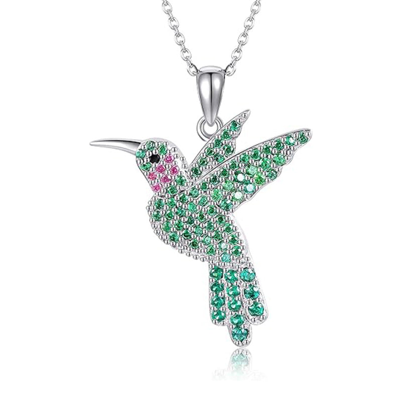 Collar colibrí en plata 925, diseño elegante y con alma libre
