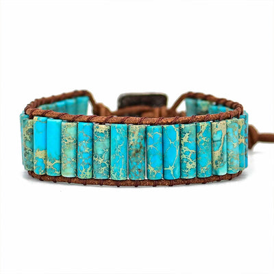 Pulsera cilíndrica de turquesa – Protección y serenidad en tu muñeca