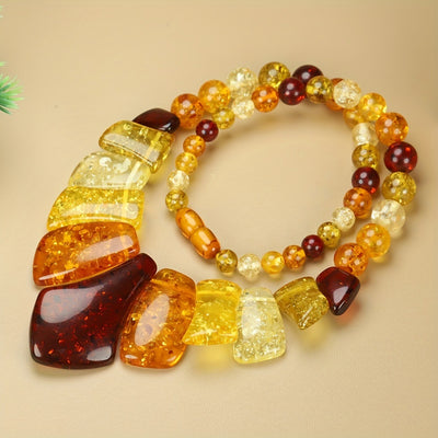 Collar de Ámbar Elegante: El Toque Sofisticado y Dulce Que Inspira Tu Estilo