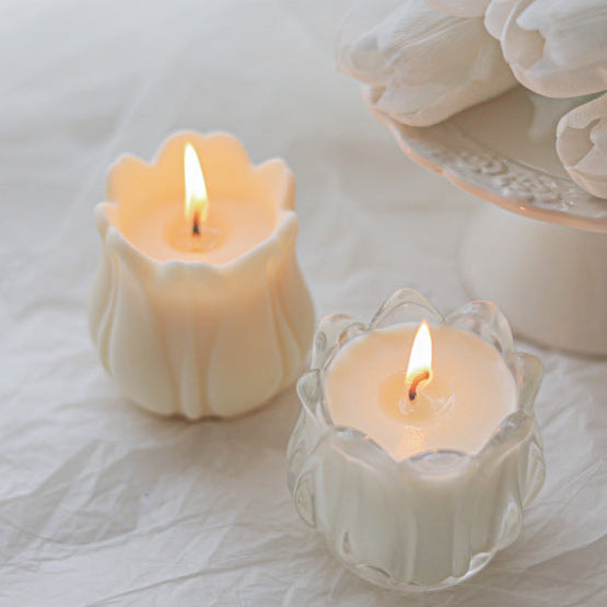 Vela Perfumada con Tulipanes – Amor, Belleza y Energía Femenina