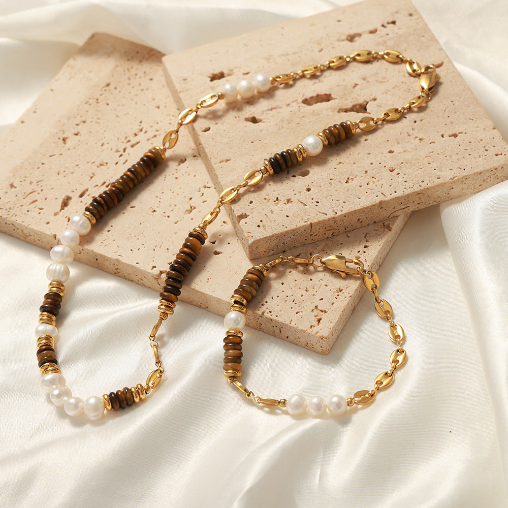 Collar Ojo de Tigre y Perla: Tu Amuleto de Equilibrio y Confianza