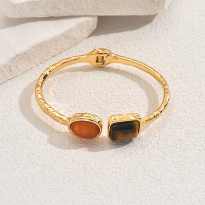 Fuerza y Protección: Pulsera de Cornalina y Ojo de Tigre Mujer