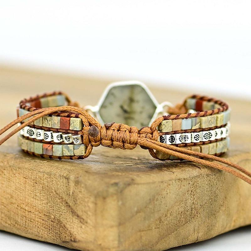 Pulsera Shoushan trenzada – Conexión con la tierra y elegancia natural