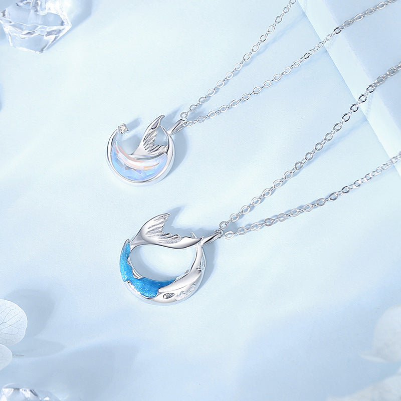 Collar Dúo de Aventurina Azul y Plata: Unión Espiritual y Estilo Infinito