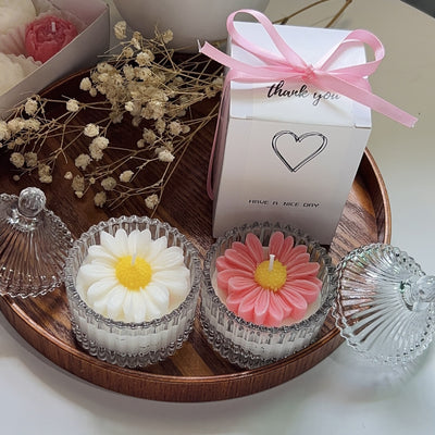 Vela de Aromaterapia con Fragancia de Margaritas – Luz, Frescura y Energía Positiva