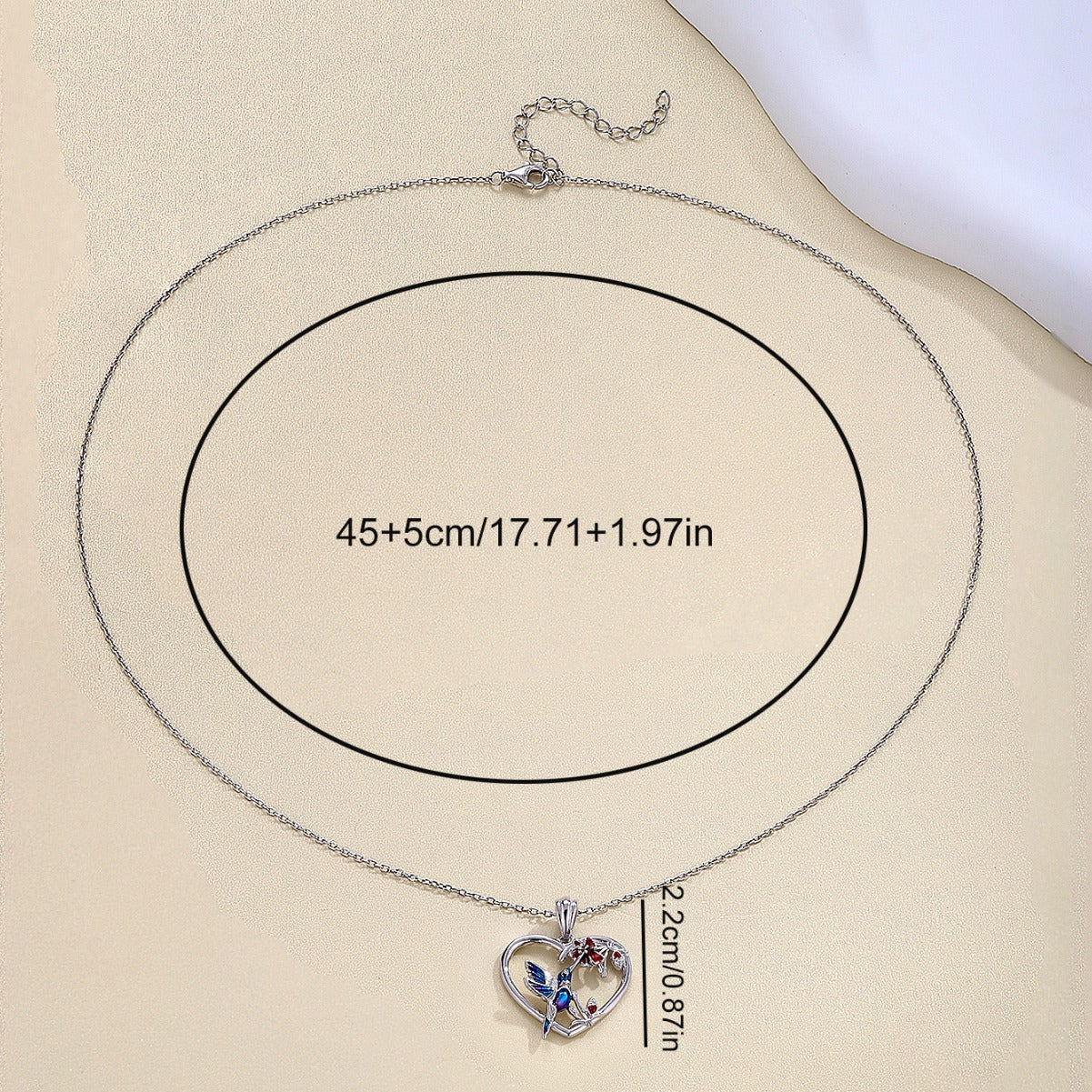 Collar colibrí, flor y amor en plata 925, símbolo de libertad, dulzura y conexión emocional