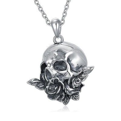 Collar calavera en plata 925, símbolo de poder personal y transformación interior