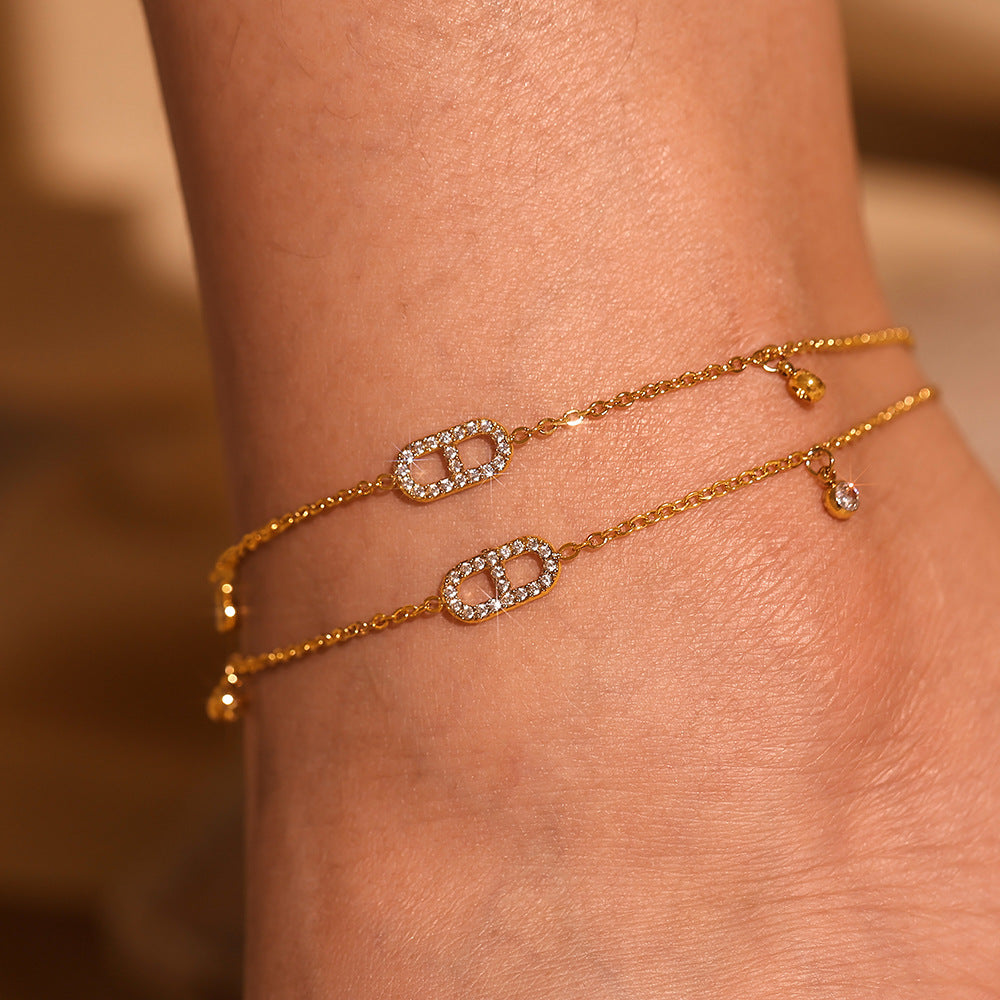 Tobillera de Circonita: Amuleto de Claridad y Bienestar