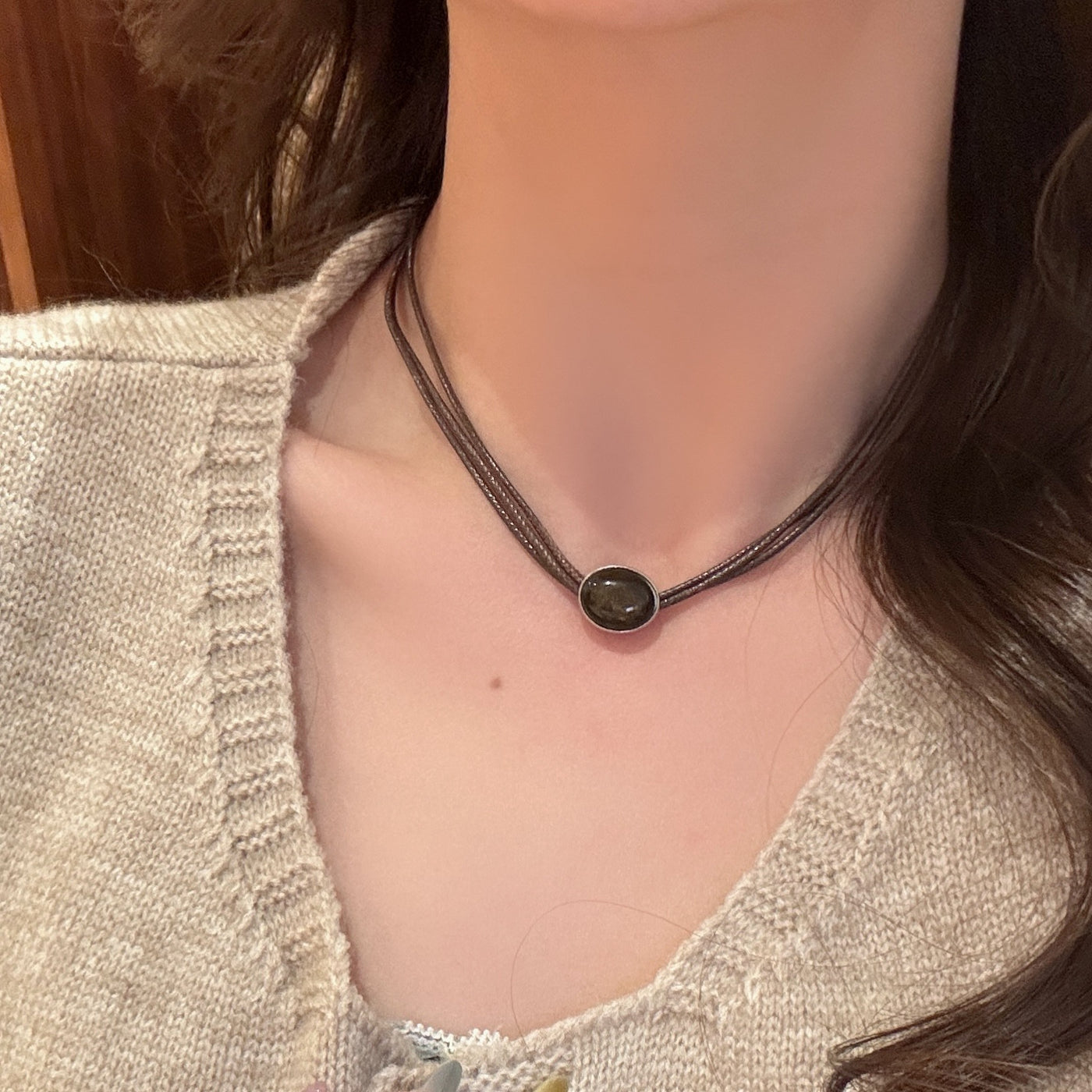 Collar Ojo de Gato Ámbar: Elegancia y Energía para tu Estilo