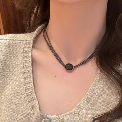 Collar Ojo de Gato Ámbar: Elegancia y Energía para tu Estilo