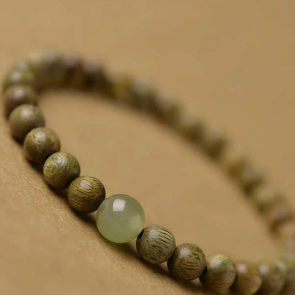 Pulsera de sándalo verde y turmalina: armonía y energía espiritual en tu día a día