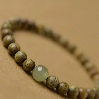 Pulsera de sándalo verde y turmalina: armonía y energía espiritual en tu día a día