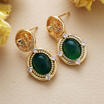 Pendientes de Malaquita Natural: Armoniza tu Energía y Destaca con Elegancia