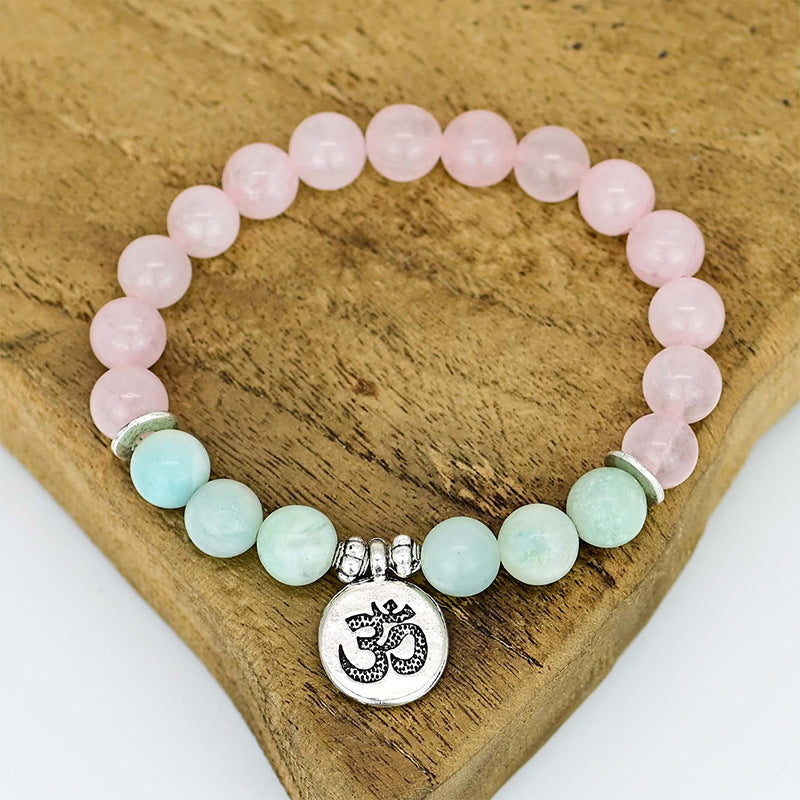 Pulsera de Cuarzo Rosa y Amazonita – Amor, serenidad y conexión espiritual