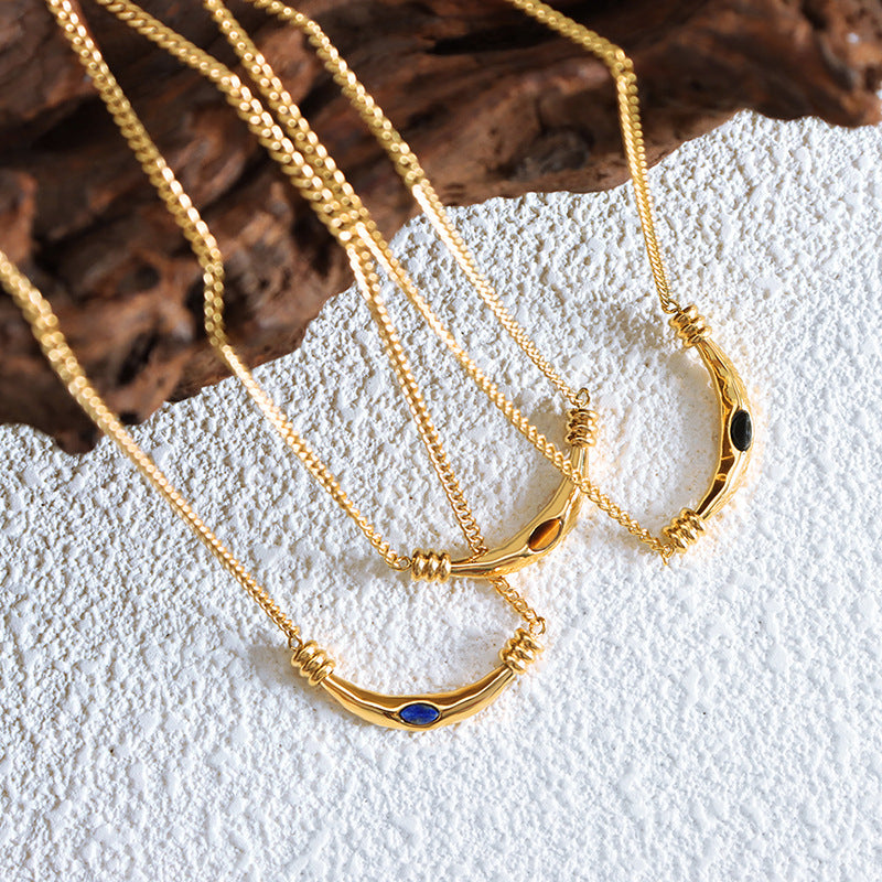 Collar de Minerales: Armonía y Fuerza con Ágata, Ojo de Tigre y Lapislázuli