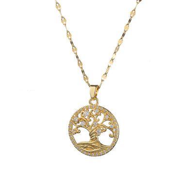 Collar Árbol de la Vida Zen con Circonitas – Luz, Elegancia y Energía Interior