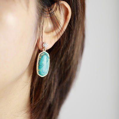 Vitalidad y Claridad Interior: Pendientes de Azurita Azul y Jaspe Amarillo