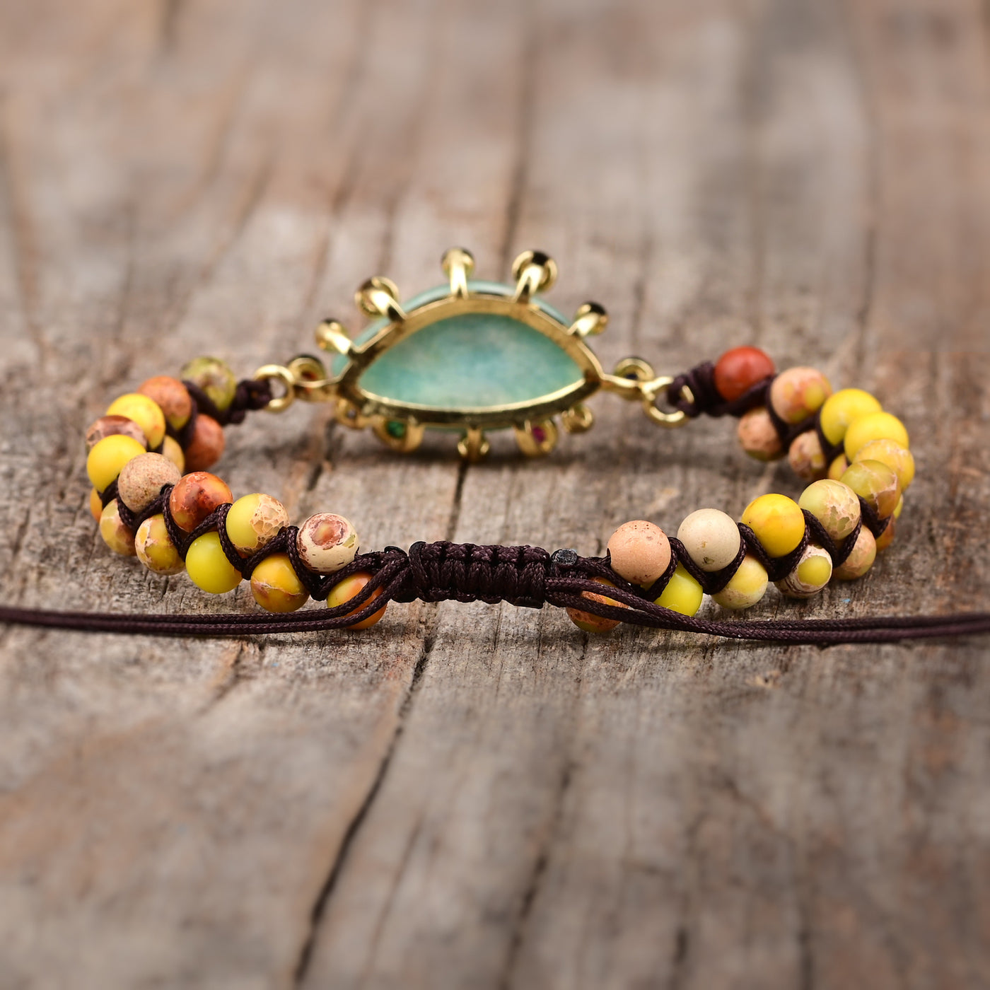 Pulsera de Amazonita con Cristales Multicolores