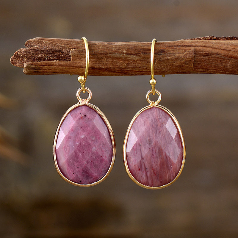 Elegancia Natural y Equilibrio: Pendientes Modernos de Piedra Natural