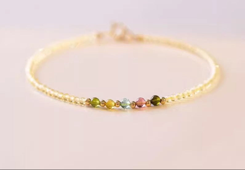 Pulsera de citrino y turmalina: activa tu prosperidad y energía positiva