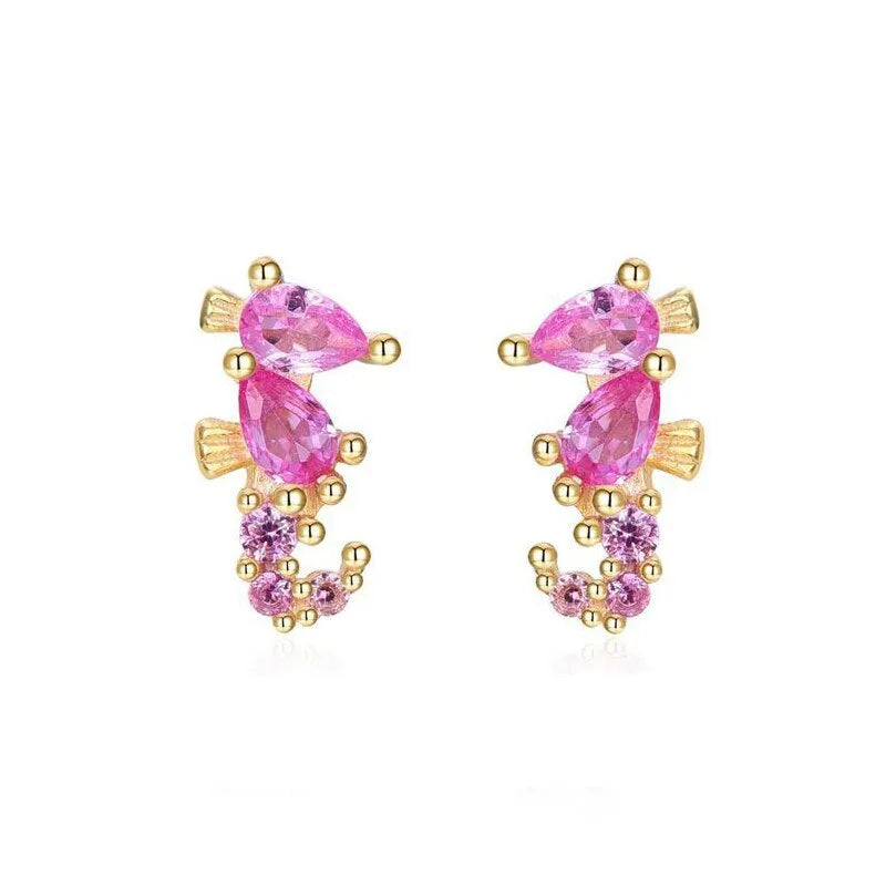 Pendiente Suelto Oro Caballito de Mar