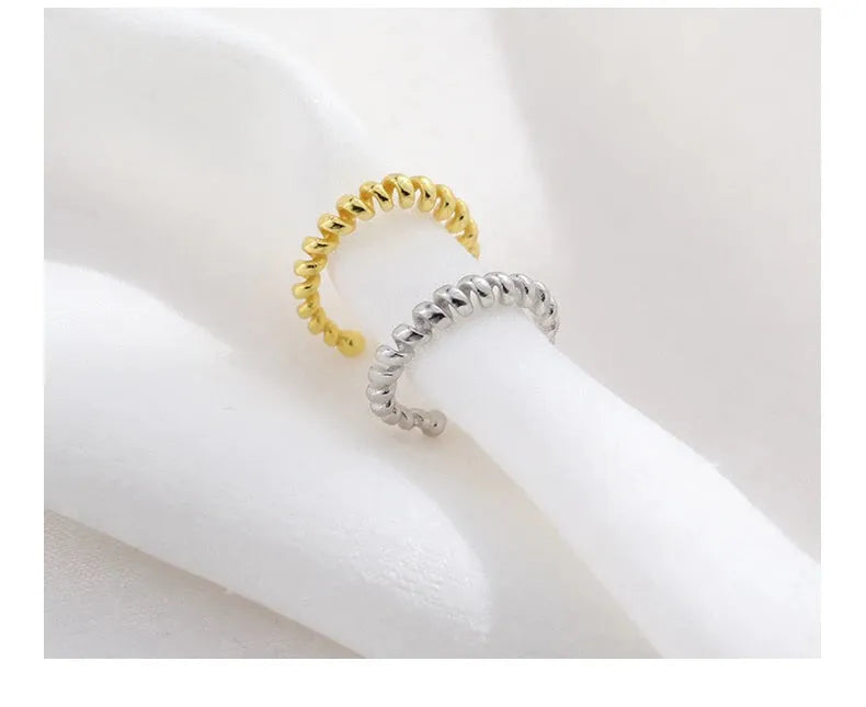 Pendiente Suelto Oro Torcido Hélix