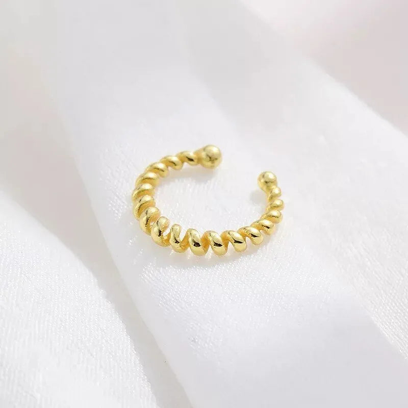 Pendiente Suelto Oro Torcido Hélix